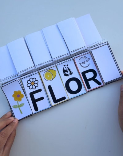 Libro móvil ABC con pictogramas para formar  + de 65 palabras 