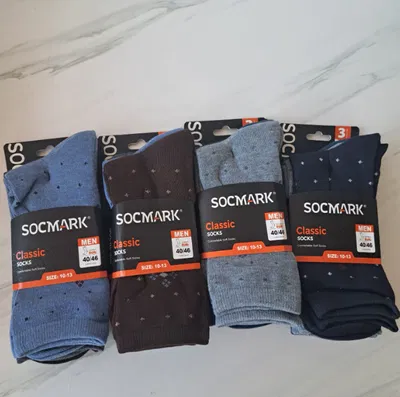 Medias Hombre Vestir De Algodón Socmark X12 Pares. Surtido Único