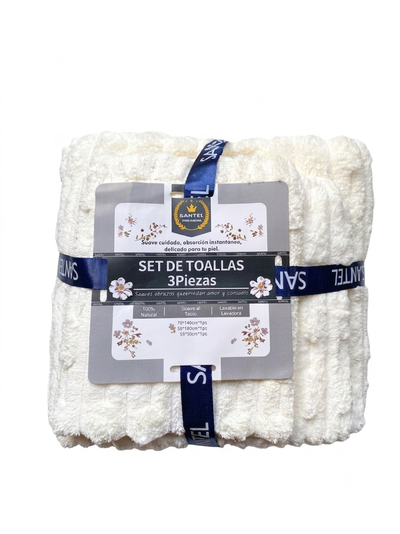 Set x 3 Toallas Secado rapido 100% Naturales 