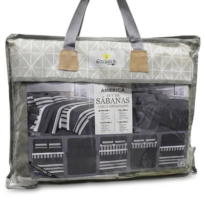 Pack x 2  de Sábanas 1 Plaza y Media – 3800 hilos naturales 