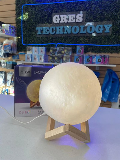 Lampara Velador Luna Llena Aitech Tactil RGB Variedad de Tonalidades