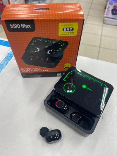 Auricular Inalámbrico M90 Max Con Estuche De Carga Negro