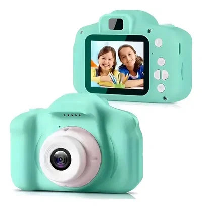 Mini Camara Kids  Digital De Fotos Recargable Con Juegos Infantil Celeste