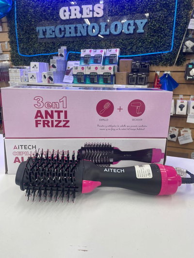 Cepillo Secador, Alisador, Modelador Y Voluminizador Eléctrico  3 En 1 Antifrizz