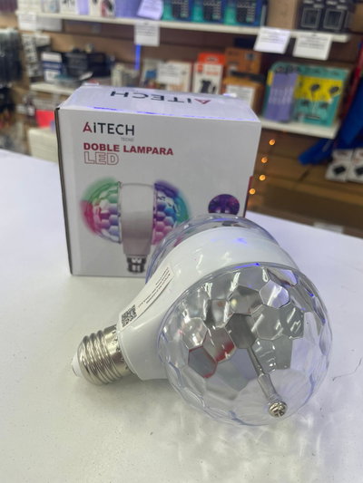 Lampara Doble Giratoria 360° Aitech Foco LED RGB