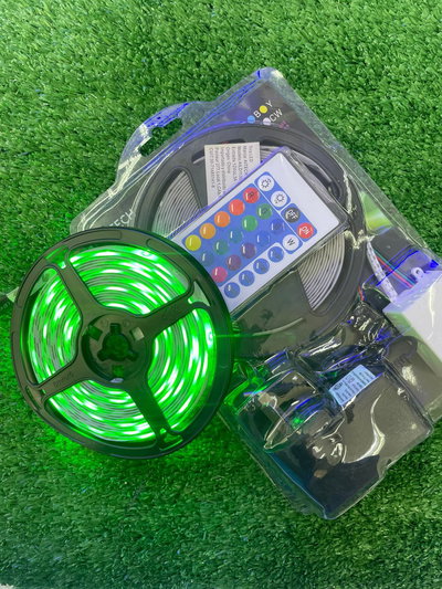 Tira Led RGB 5050 60 Leds Waterproof Con Control Remoto 5 Metros Con Fuente 12V