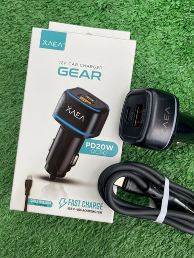 CARGADOR AUTO 12V USB+ CABLE TIPO C CARGA RAPIDA