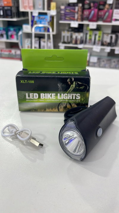 LINTERNA PARA BICICLETA RECARGABLE 3 FUNCIONES