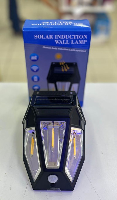 Lámpara De Pared Con Sensor De Movimiento Y Panel Solar 3 Led 20 W 