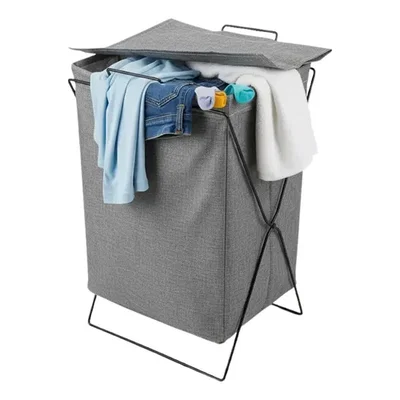 CESTO CANASTO PARA ROPA DE TELA IMPERMEABLE P