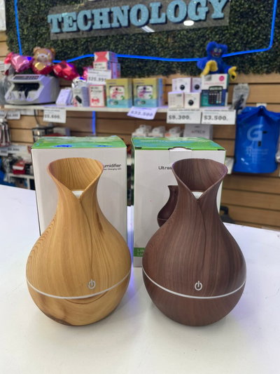 Difusor Humidificador Aromatizador Ultrasonico Aitech Simil Madera 200ml