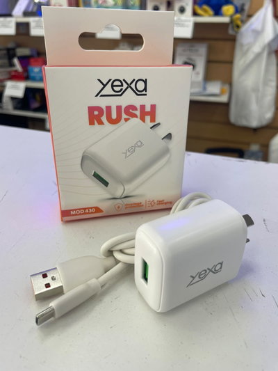 CARGADOR 4.8A USB + CABLE TIPO C RUSH YEXA