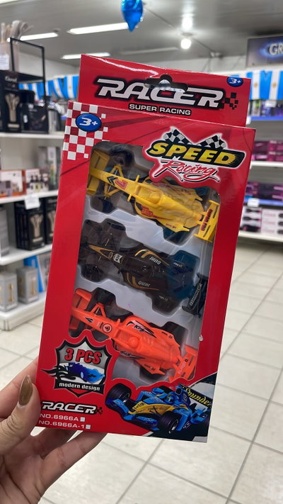 KIT 3 AUTITOS SPEED RACING