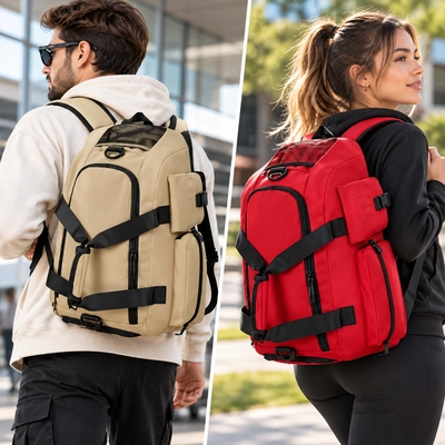 DEPO2013 Bolso Mochila Deportivo Gym Viaje Impermeable 23X23X45CM