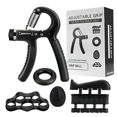 SET DE HANDGRIP 5 PIEZAS  CON CONTADOR. COLOR NEGRO DEPO175