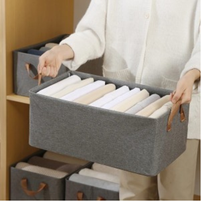 CAJON ORGANIZADOR DE  ROPA PLEGABLE 45 X 25 X  20CM CON MANIJA DEPO187
