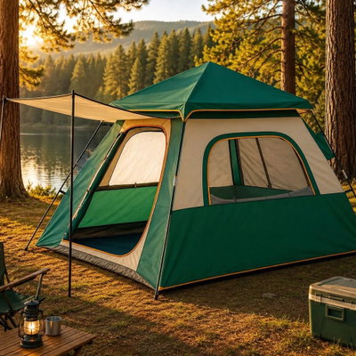 CARPA AUTOMATICA CON SOBRETECHO PARA 4 PERSONAS (1.35 X 2.1 X 2.1)