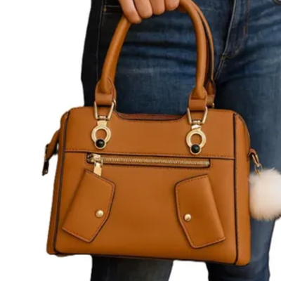 DEPO119 CARTERA DE MUJER 3 CIERRES, 4 COMPART. MARRON 