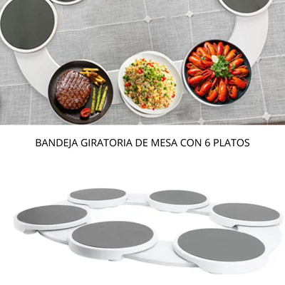 DEPO143 BANDEJA GIRATORIA DE MESA CON 6 PLATOS