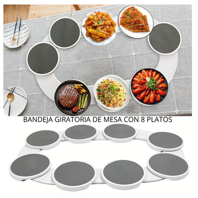 DEPO144 BANDEJA GIRATORIA DE MESA CON 8 PLATOS