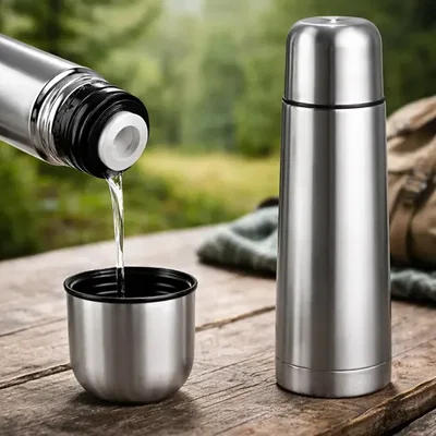 Termo 1L Acero Inoxidable Doble Pared Ideal Mate y Café