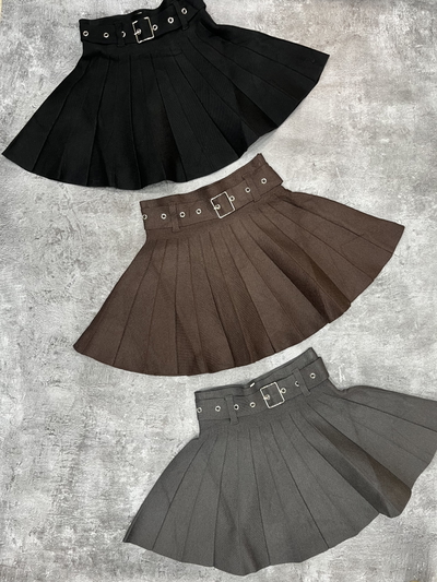 Pollera de invierno con cinto