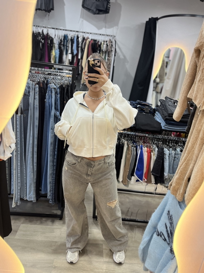 Campera crema básica 