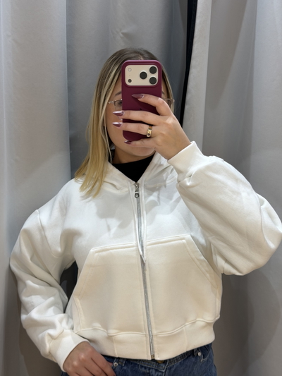 Campera crop algodón 