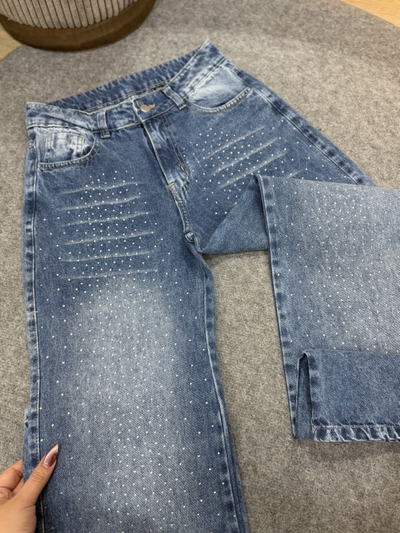 Wide leg strass