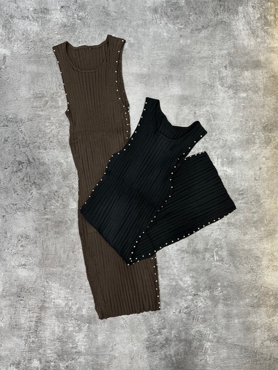 Vestido tejido tachas 