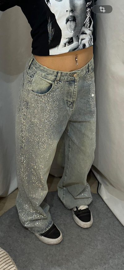 Jean full strass