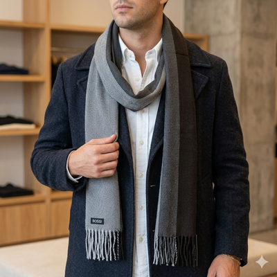 Bufanda para hombre con lineas Bossi