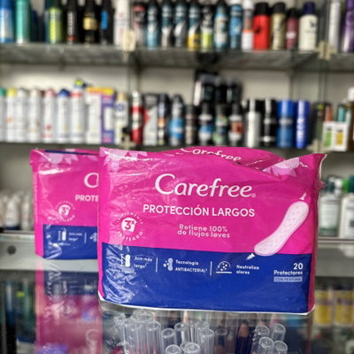 Protectores diarios largos Carefree x20u
