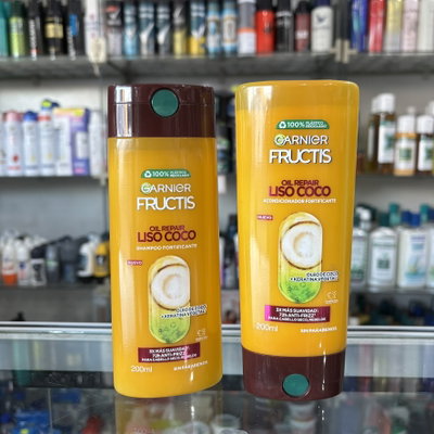 Shampoo/acondicionador Liso Fructis x200ml