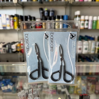 Pinza de depilar con agarre tijera Basicare