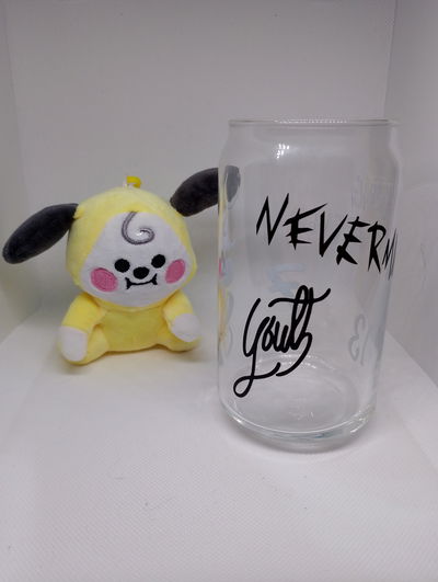 Vaso de vidrio  Jimin BTS Tatuajes
