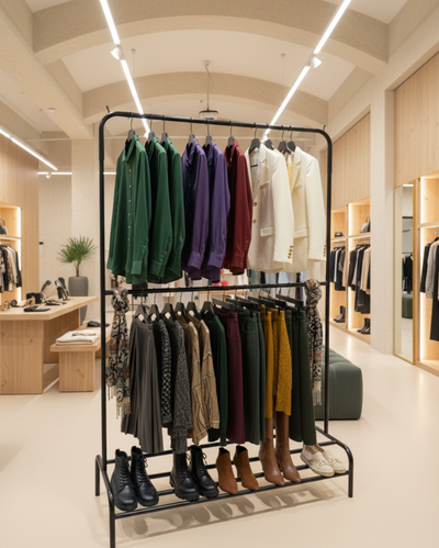 Perchero de Pie Doble Barral