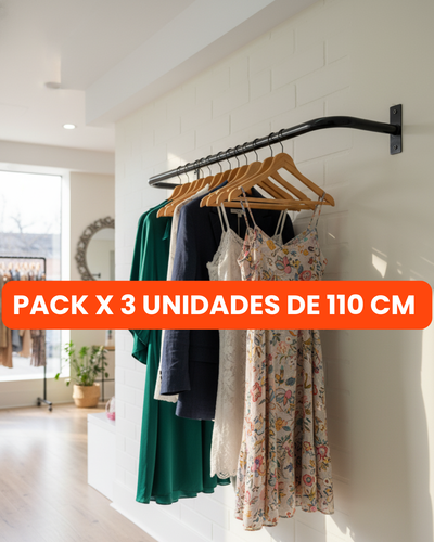 Pack 1 — 3 PERCHEROS DE PARED 1,10m 