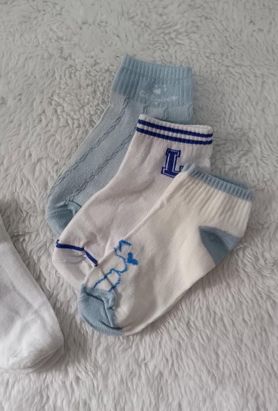 Medías Soquete | Pack Celeste Talle 24