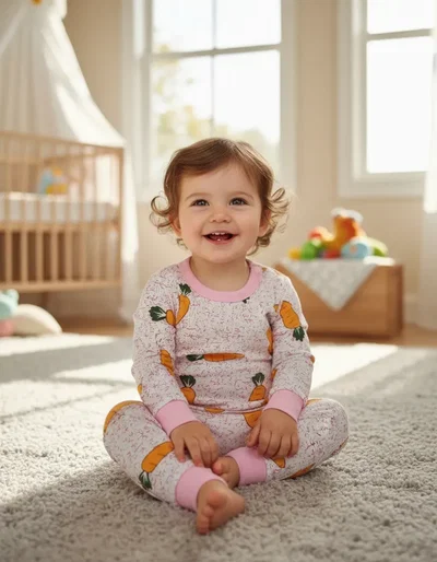 Pijama importado frisado CARROT | Línea bebé