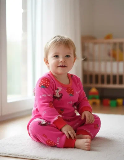 Pijama importado frisado FUCSIA | Línea bebé