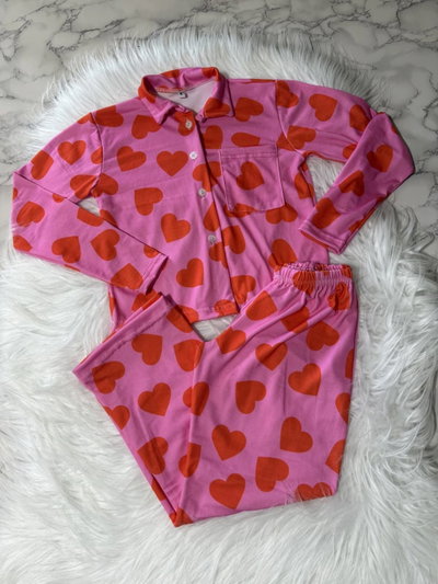 Pijama Camisero Kids | Corazones