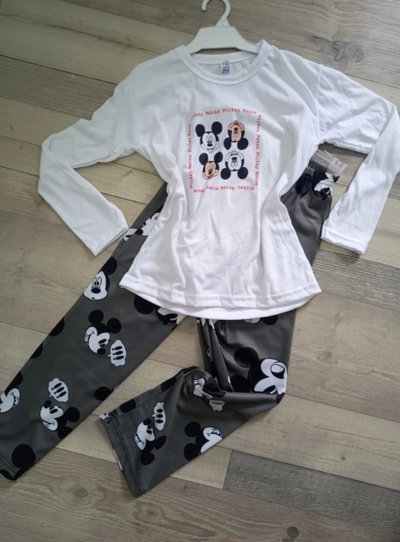 Pijama Animado | Mickey Gris Talle 10