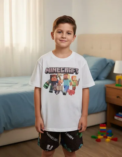 Pijama Infantil Corto Minecraft