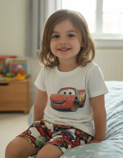 Pijama Infantil Corto Cars Rayo Mac Queen
