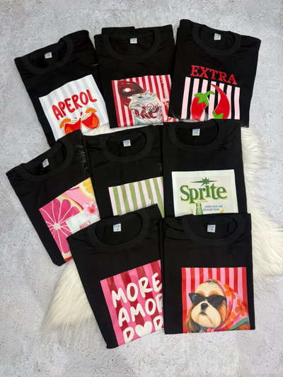 Remerones estampados Summer Negros