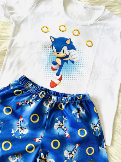 Pijama Infantil Corto Sonic | Talle 4/6