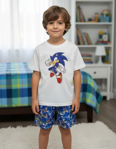 Pijama Infantil Corto Sonic | Talle 8/10