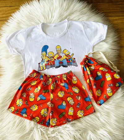 Pijama Infantil Corto Simpsons | Talle 6/8