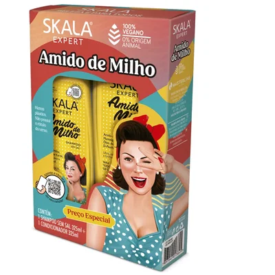 SHAMPOO Y ACONDICIONADOR SKALA AMIDO DE MILHO 325ml c/u